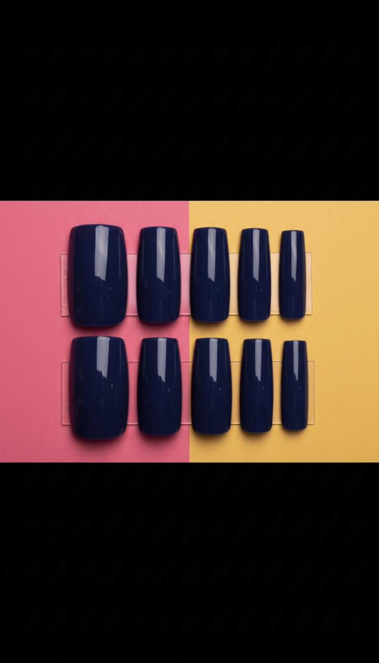 Midnight Navy Coffin Nails