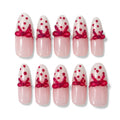 Cherry Bow Handmade Press On Nails