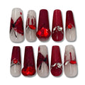 Crimson Butterfly Handmade Press On Nails