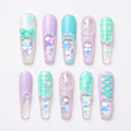Sugarplum Picnic Liquid Handmade Press On Nails